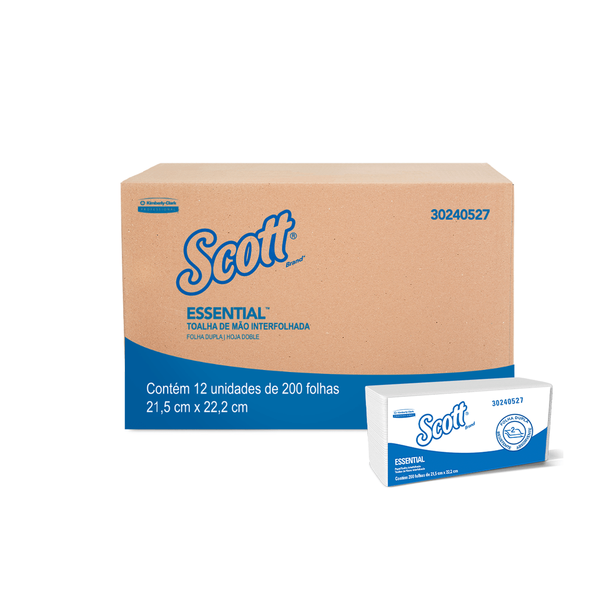 Scott Essential Folha Dupla Interfolhada Cx 24x200fls