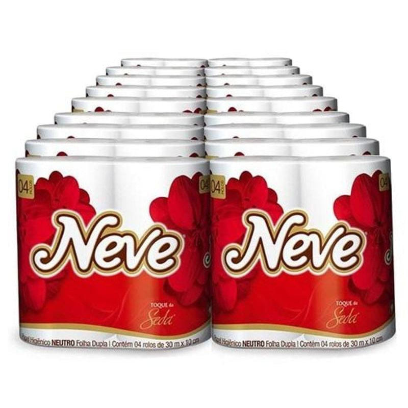 Papel Higiênico Neve Folha Dupla Fardo 32 Rolos