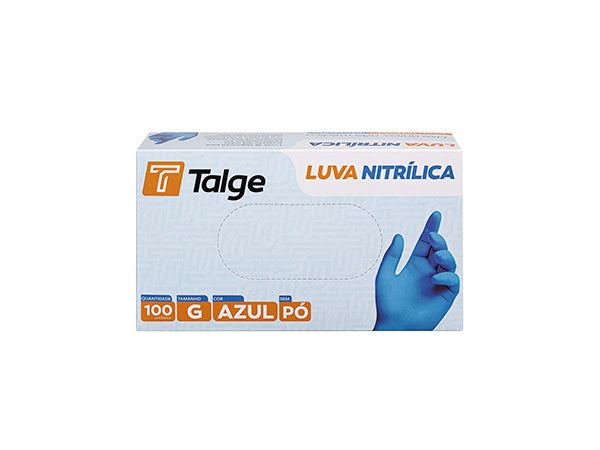 Luva Nitrílica Azul Talge